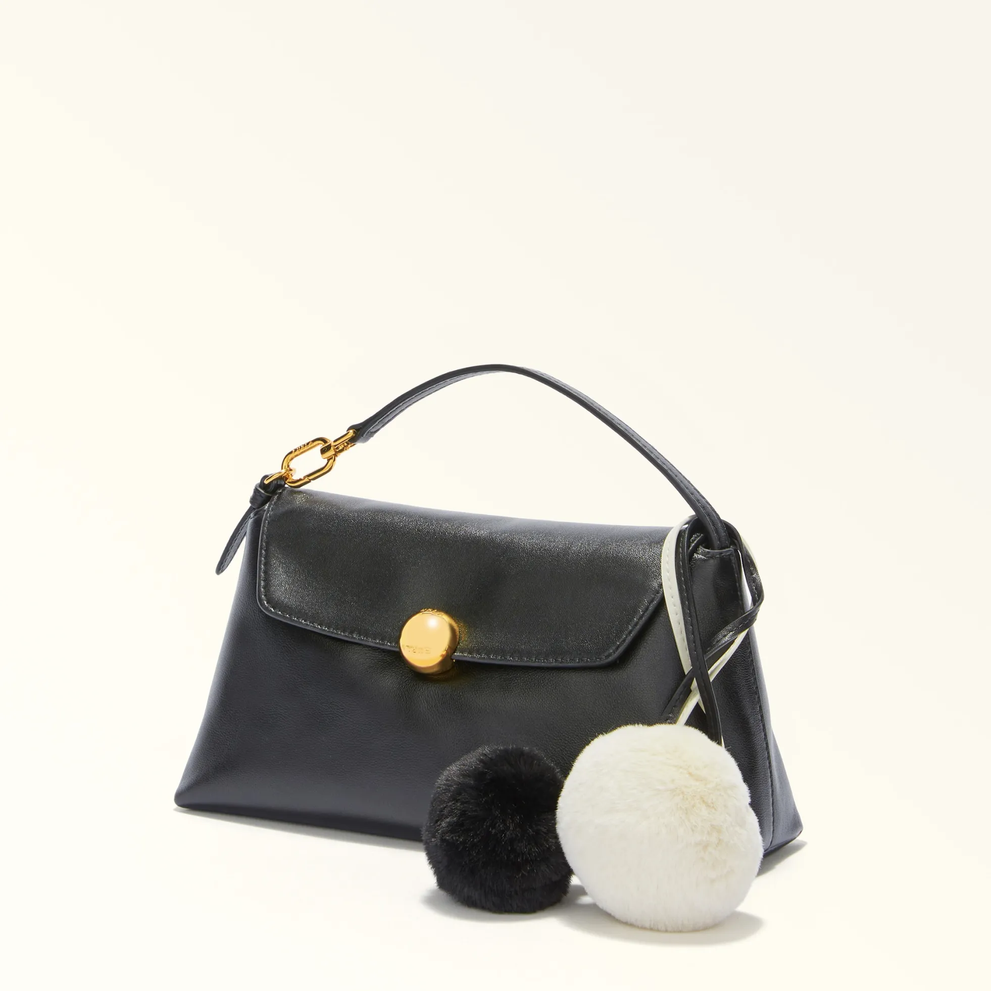 Furla Keyrings|Keyrings<Allegra Charm bianco+nero