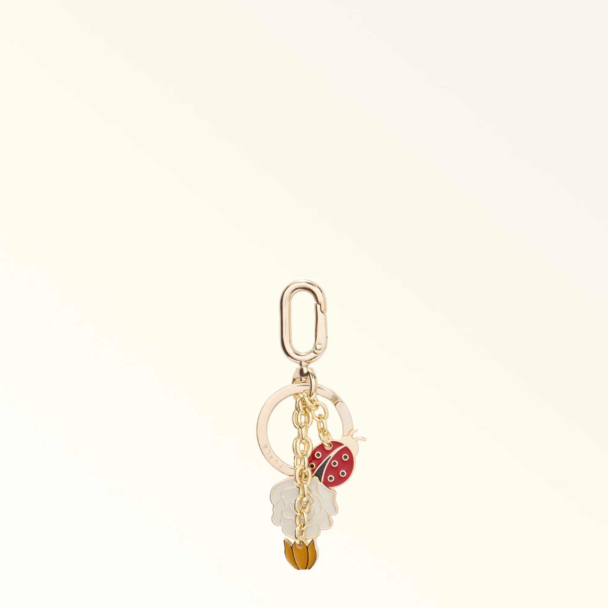 Furla Keyrings|Keyrings<Crystal Keyring panna+lacca+senape