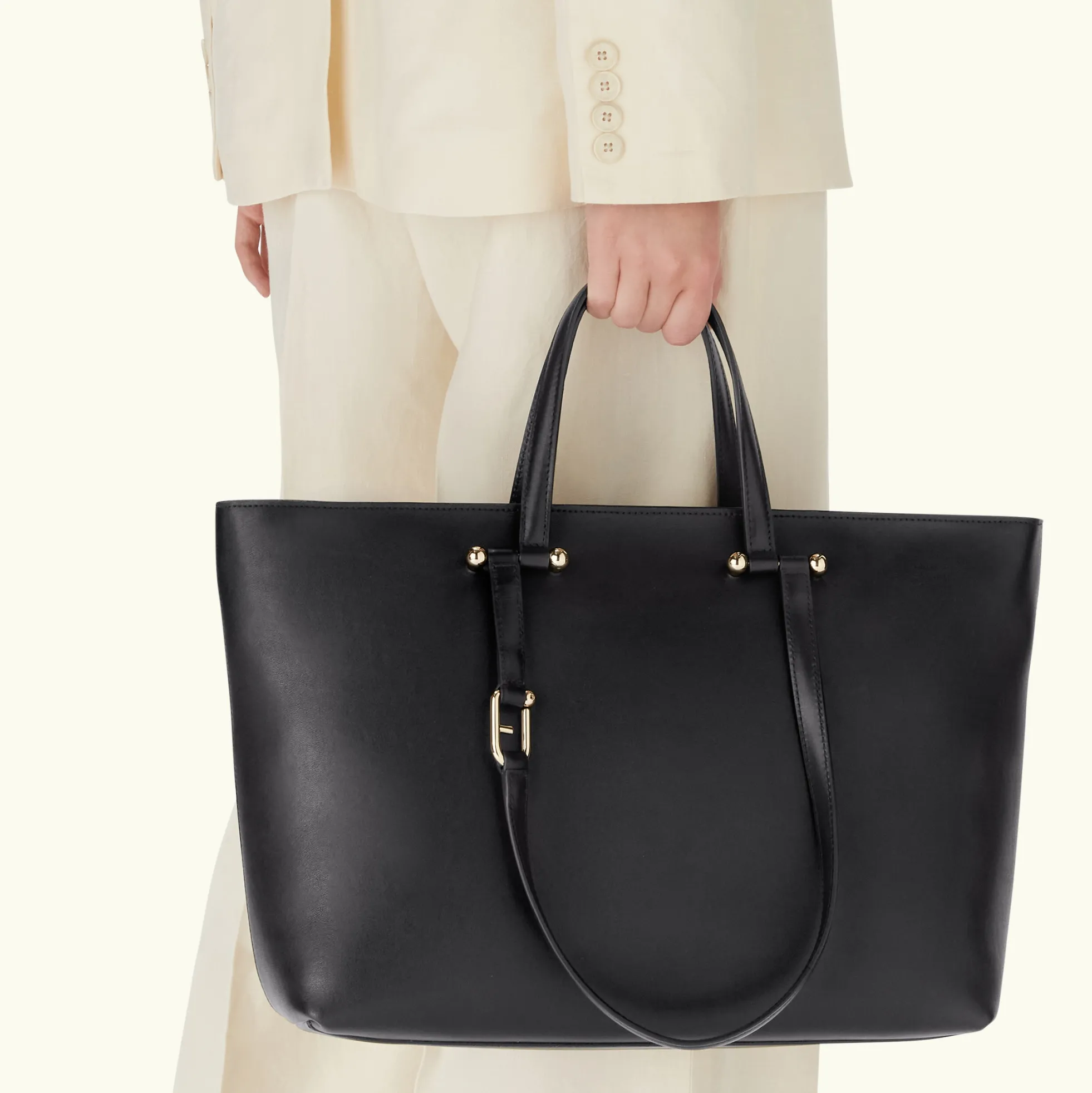 Furla Maxi Bags|Shoulder Bags<Duetto Tote L nero+nero int.