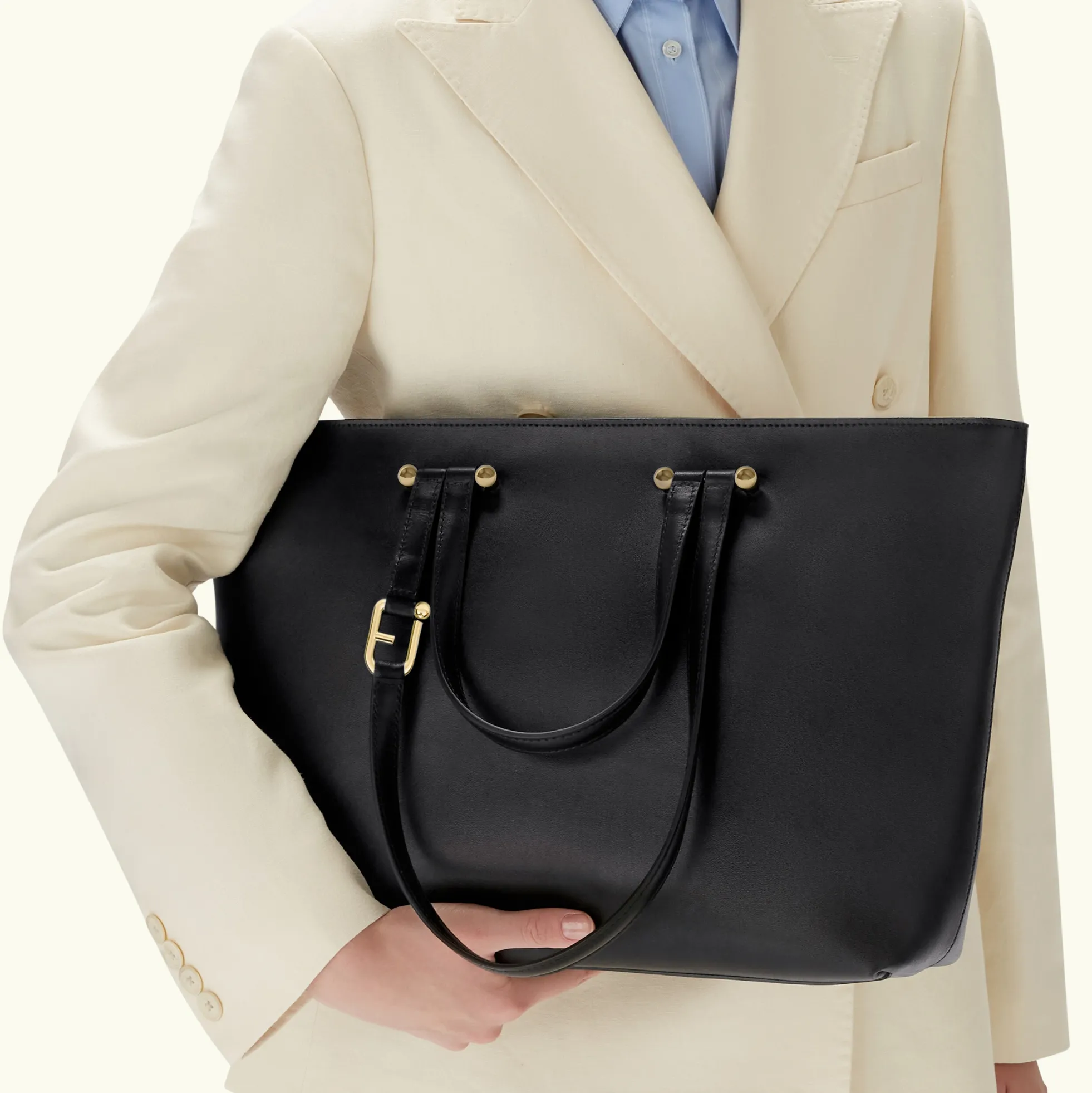 Furla Maxi Bags|Shoulder Bags<Duetto Tote L nero+nero int.