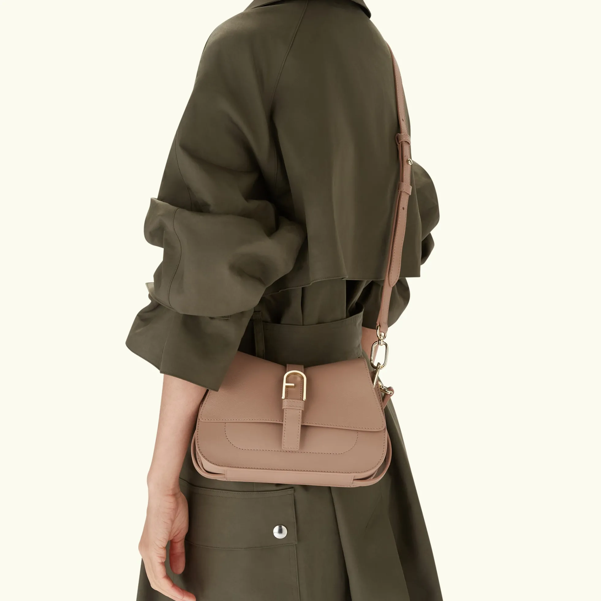 Furla Shoulder Bags|Top Handles<Flow Top Handle MINI greige