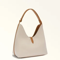 Furla Shoulder Bags|Furla Goccia<Goccia Shoulder Bag M naturale+brandy