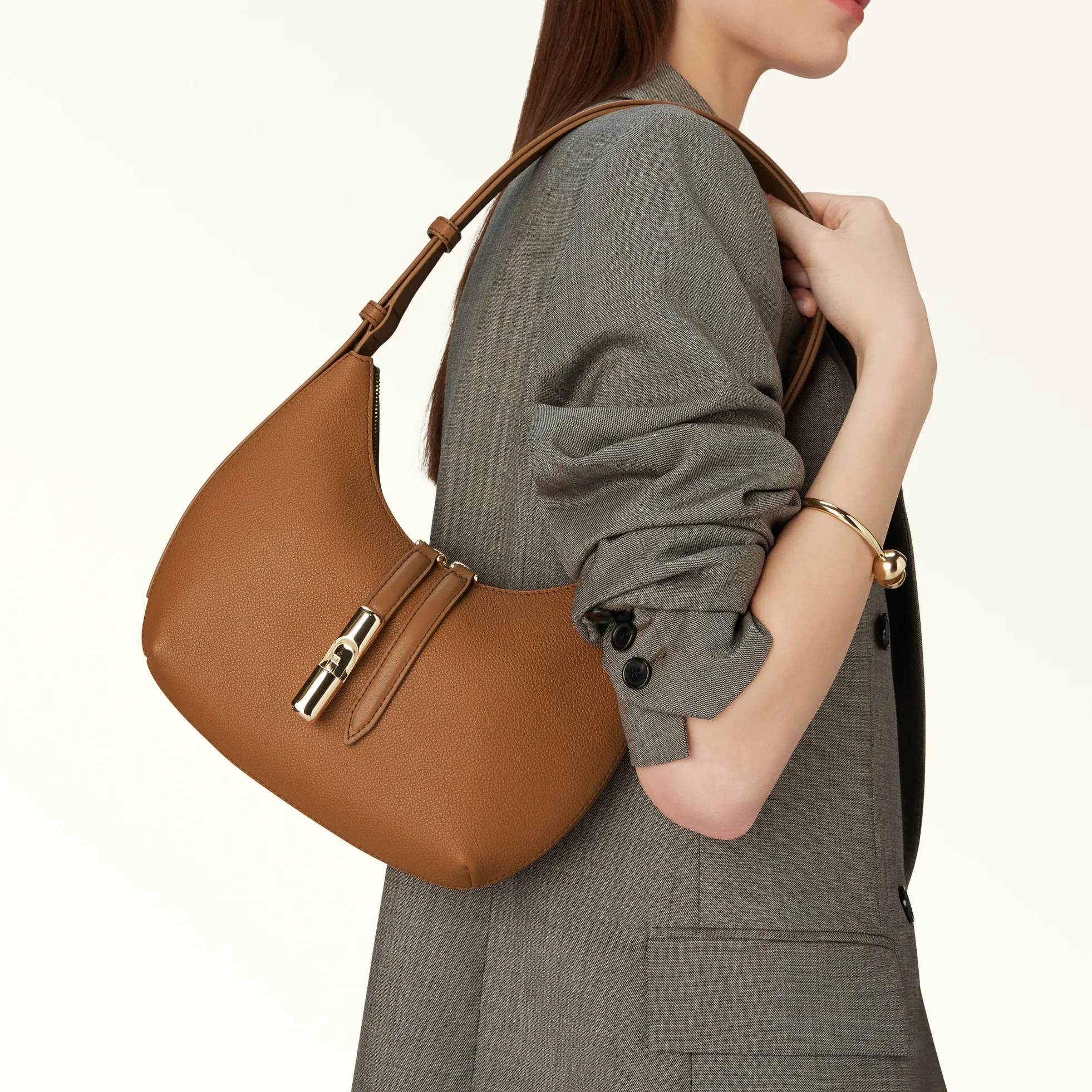 Furla Shoulder Bags|Furla Goccia<Goccia Shoulder Bag S brandy