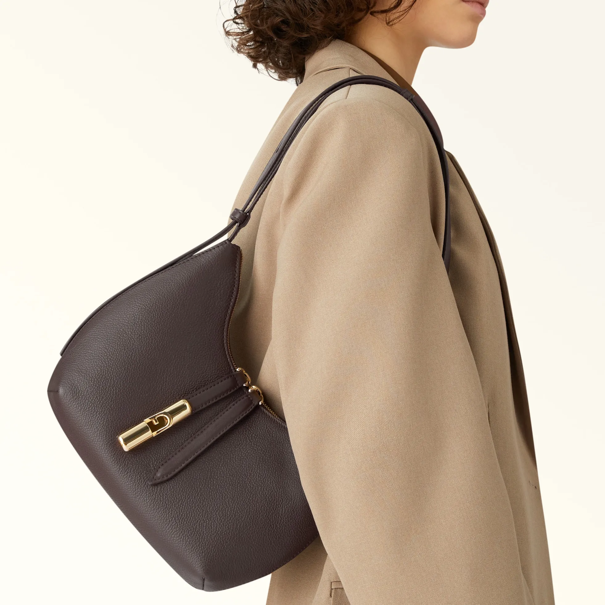 Furla Shoulder Bags|Furla Goccia<Goccia Shoulder Bag S cioccolato