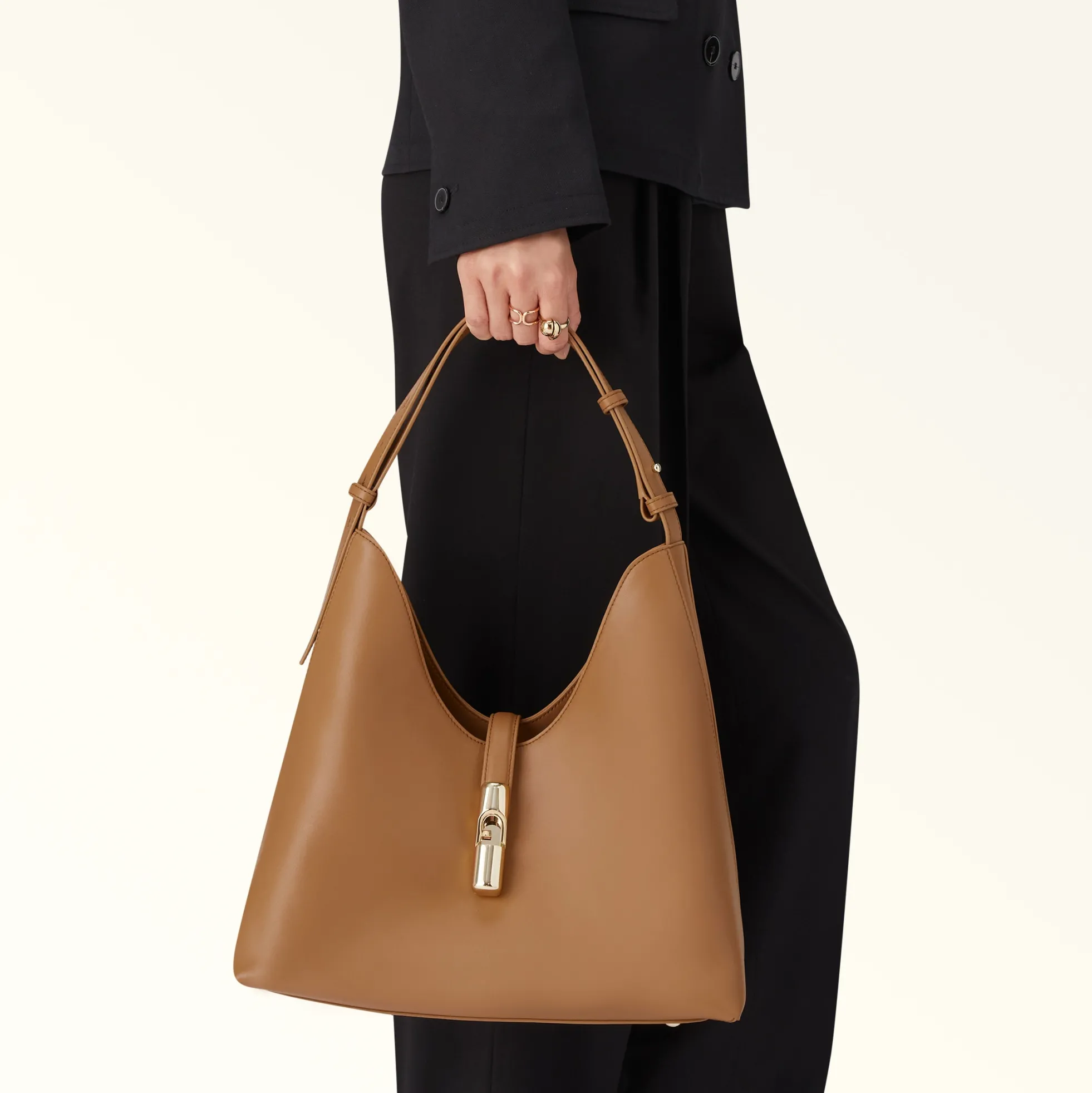 Furla Shoulder Bags|Furla Goccia<Goccia Shoulder Bag M brandy