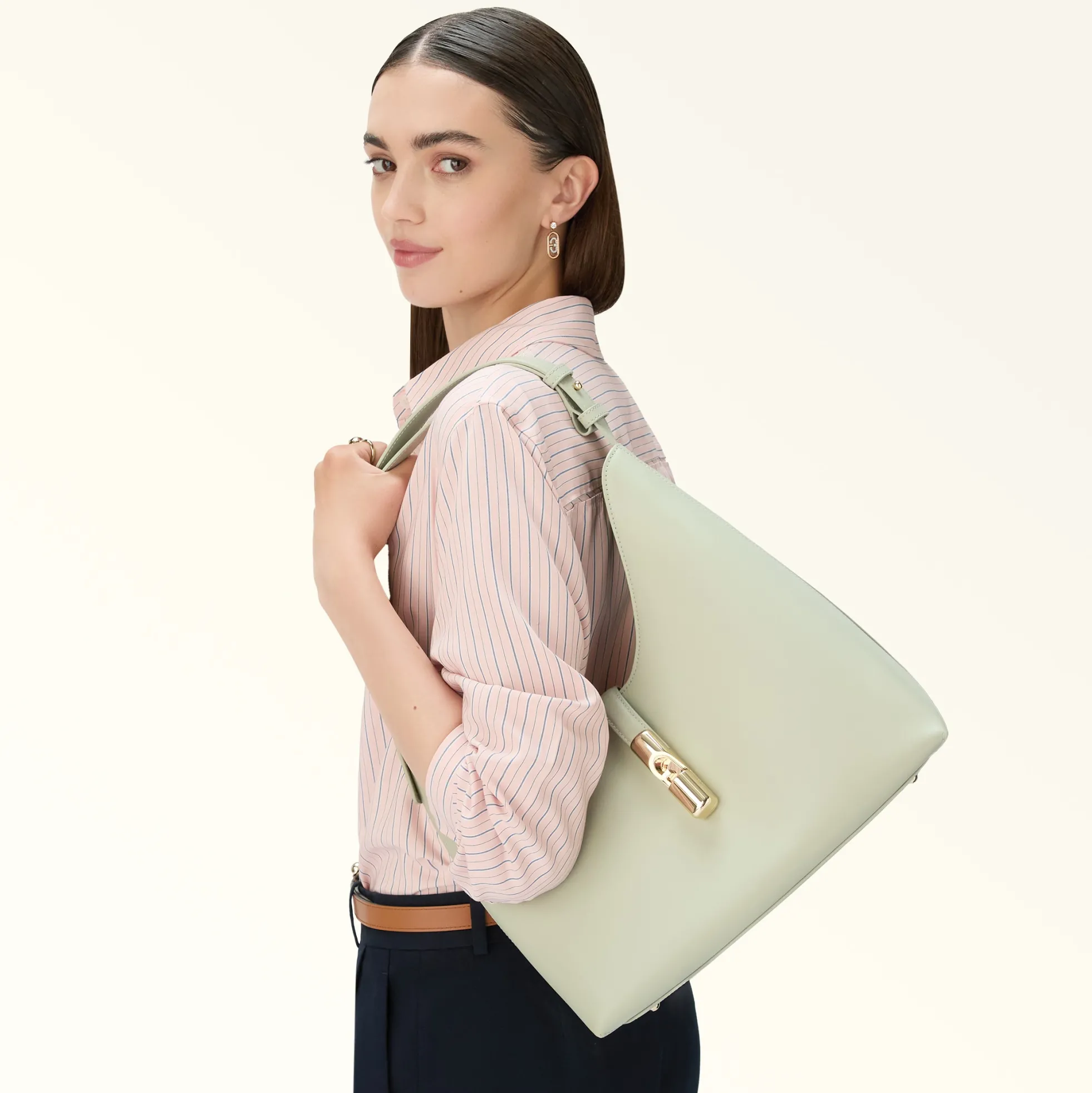 Furla Shoulder Bags|Furla Goccia<Goccia Shoulder Bag M light salvia