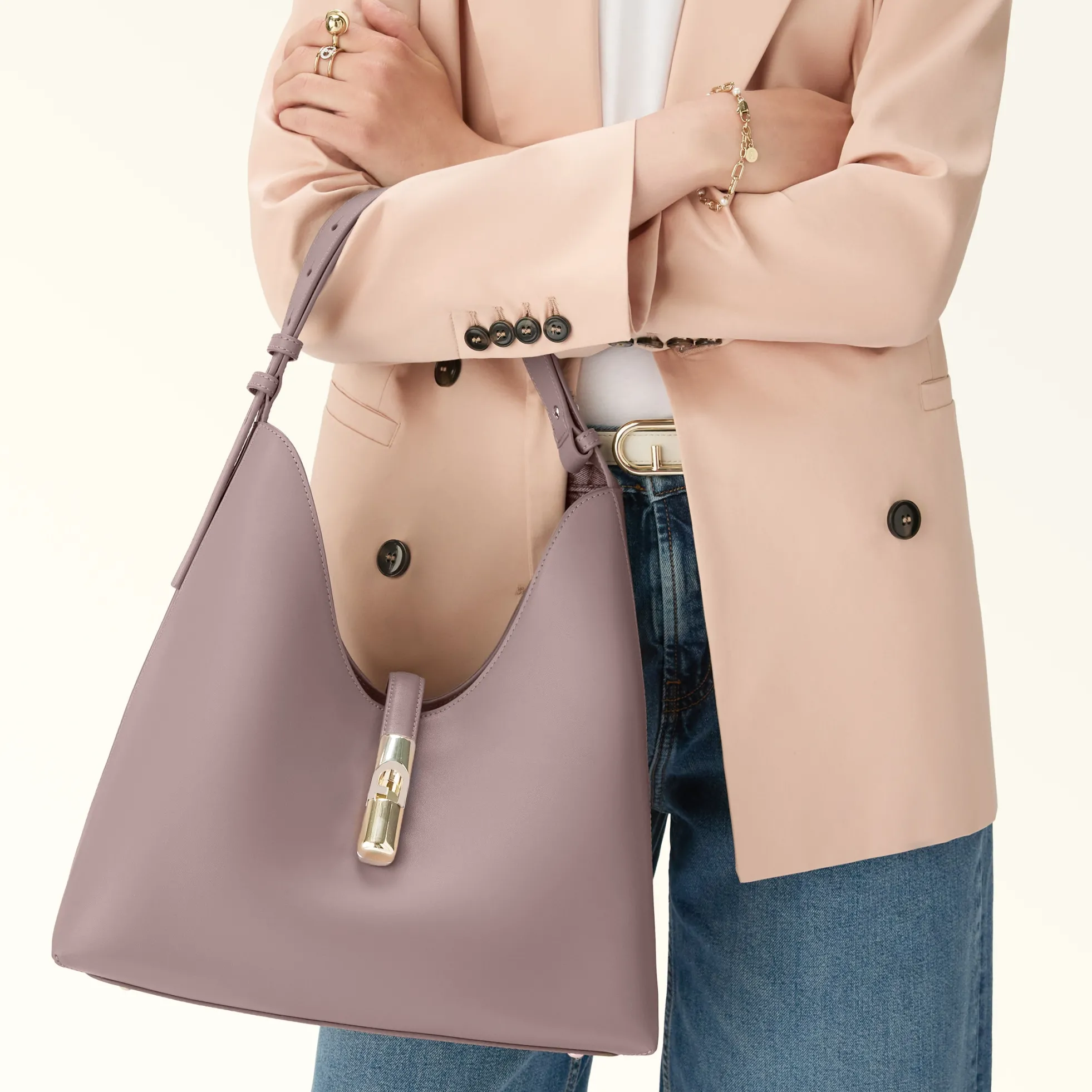 Furla Shoulder Bags|Furla Goccia<Goccia Shoulder Bag M mauve