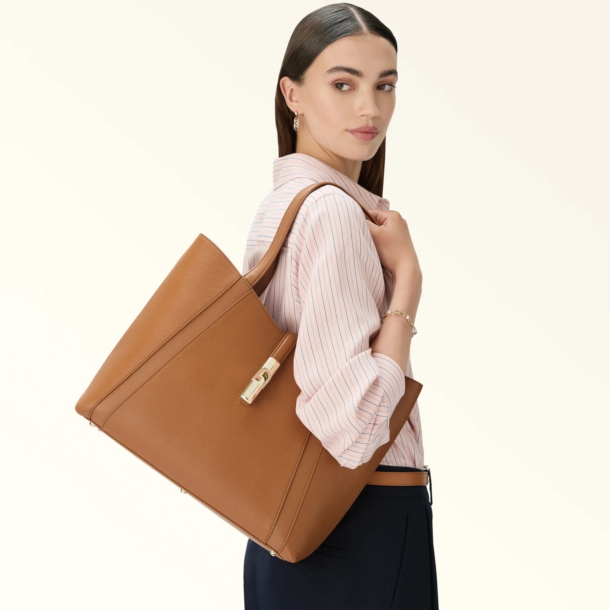Furla Totes|Furla Goccia<Goccia Tote L brandy