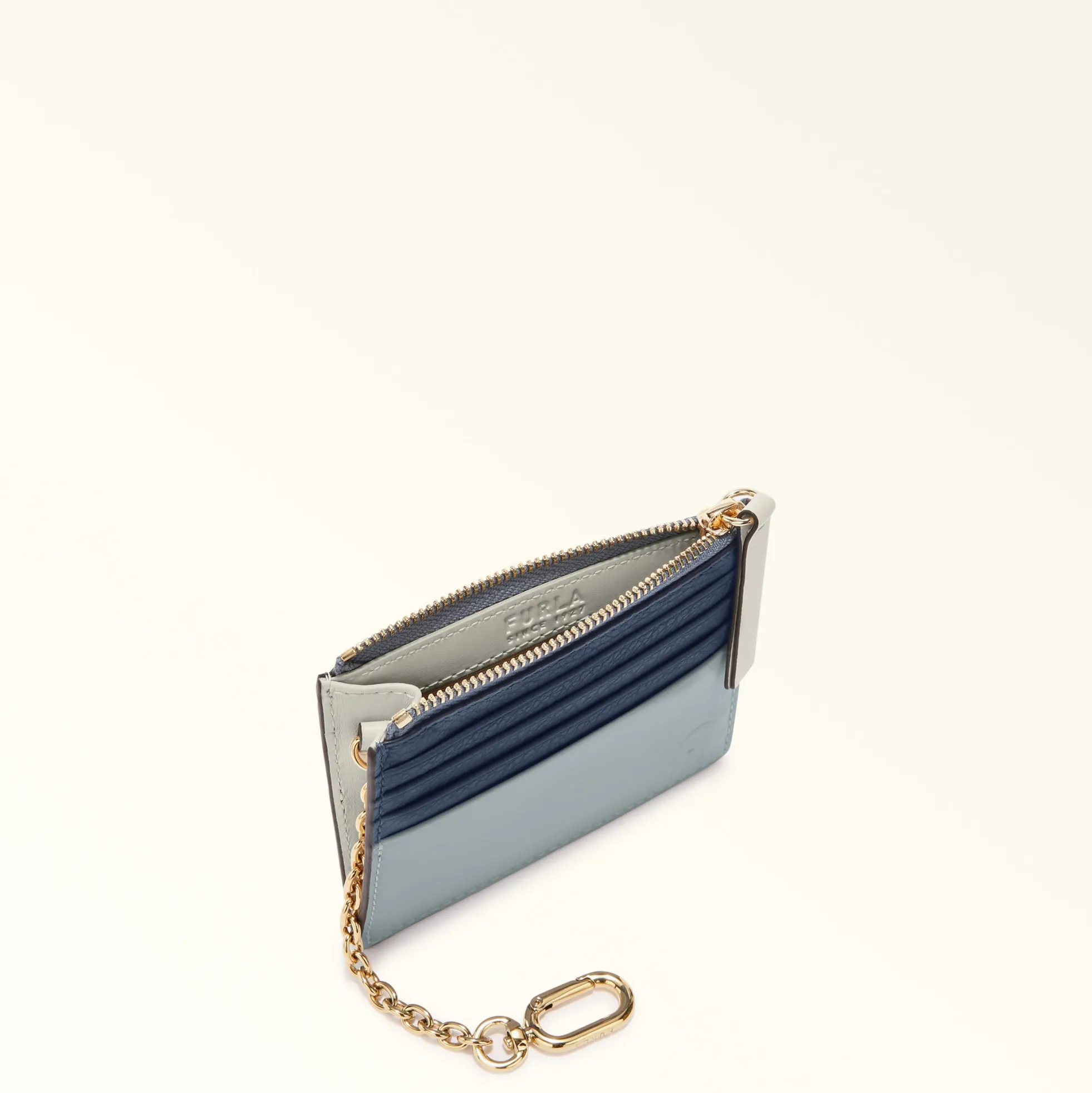 Furla Card Holders|Wallets<Grazia Card Case S denim+nuvola+panna