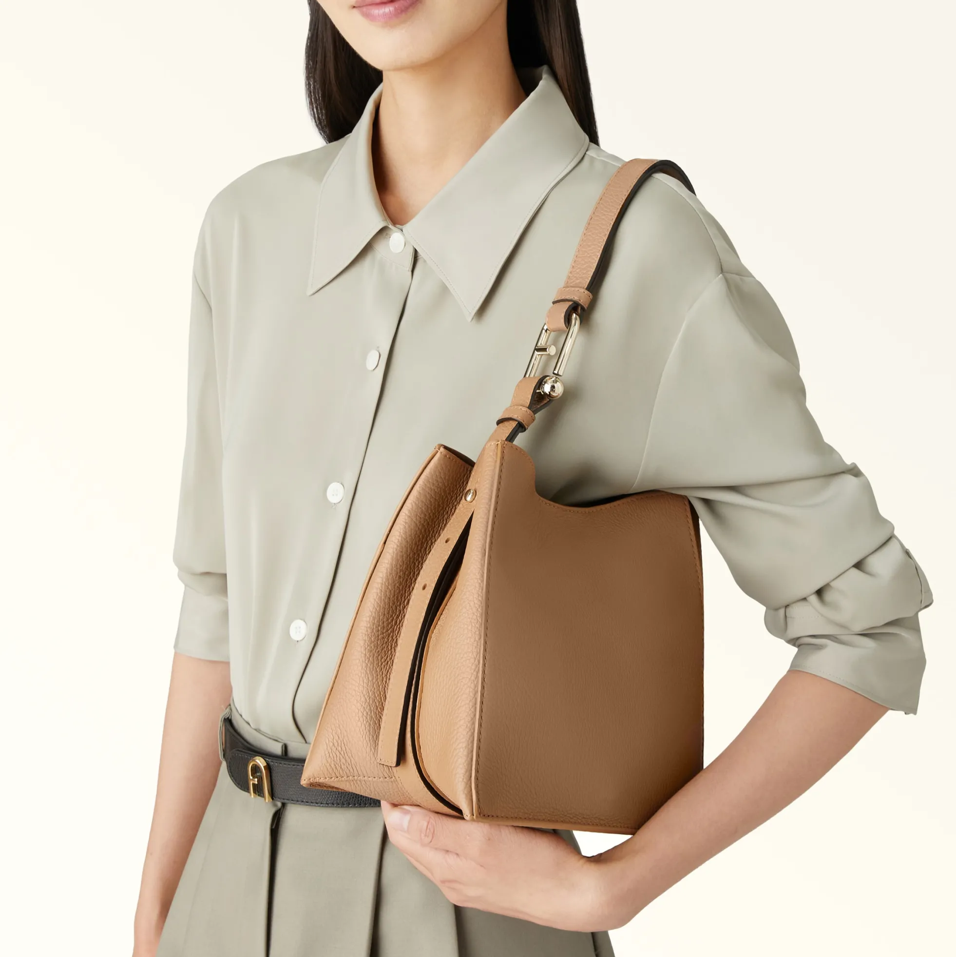 Furla Bucket Bags|Shoulder Bags<Nuvola Bucket Bag MINI deserto