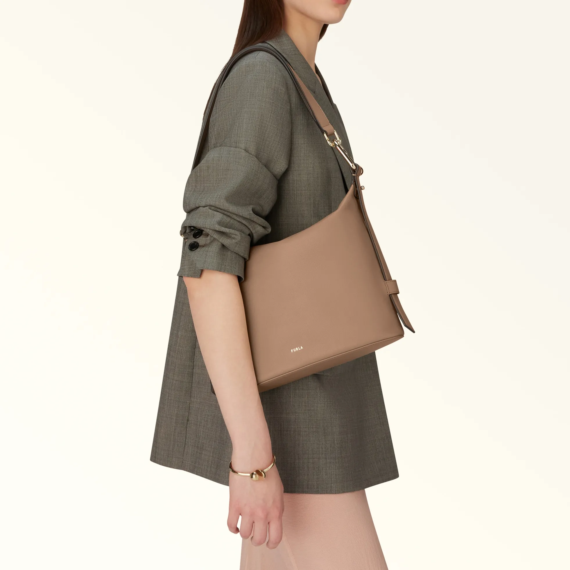 Furla Shoulder Bags|Top Handles<Nuvola Shoulder Bag M greige