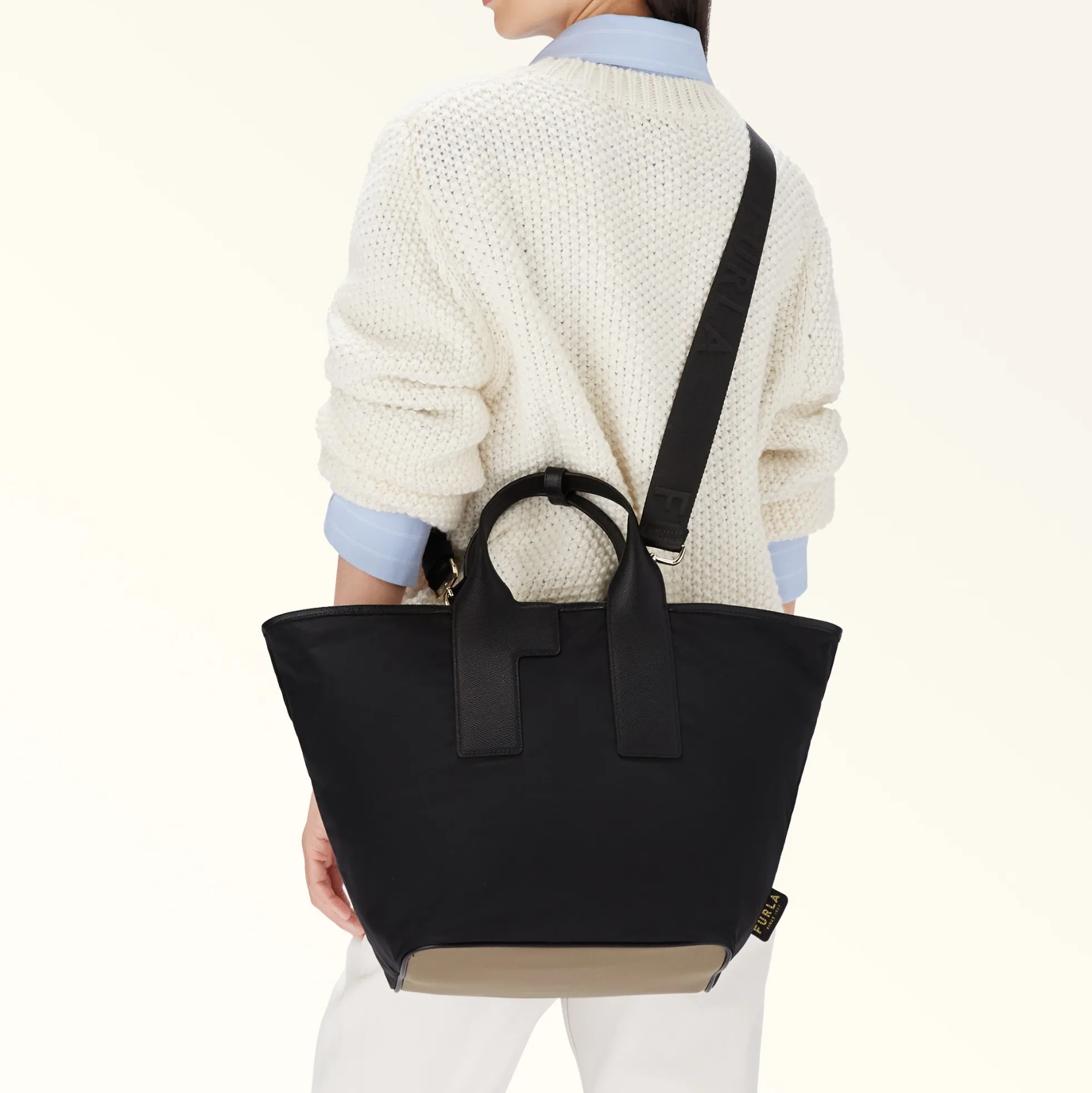 Furla Top Handles|Crossbodies<Piuma Tote L nero+vetiver