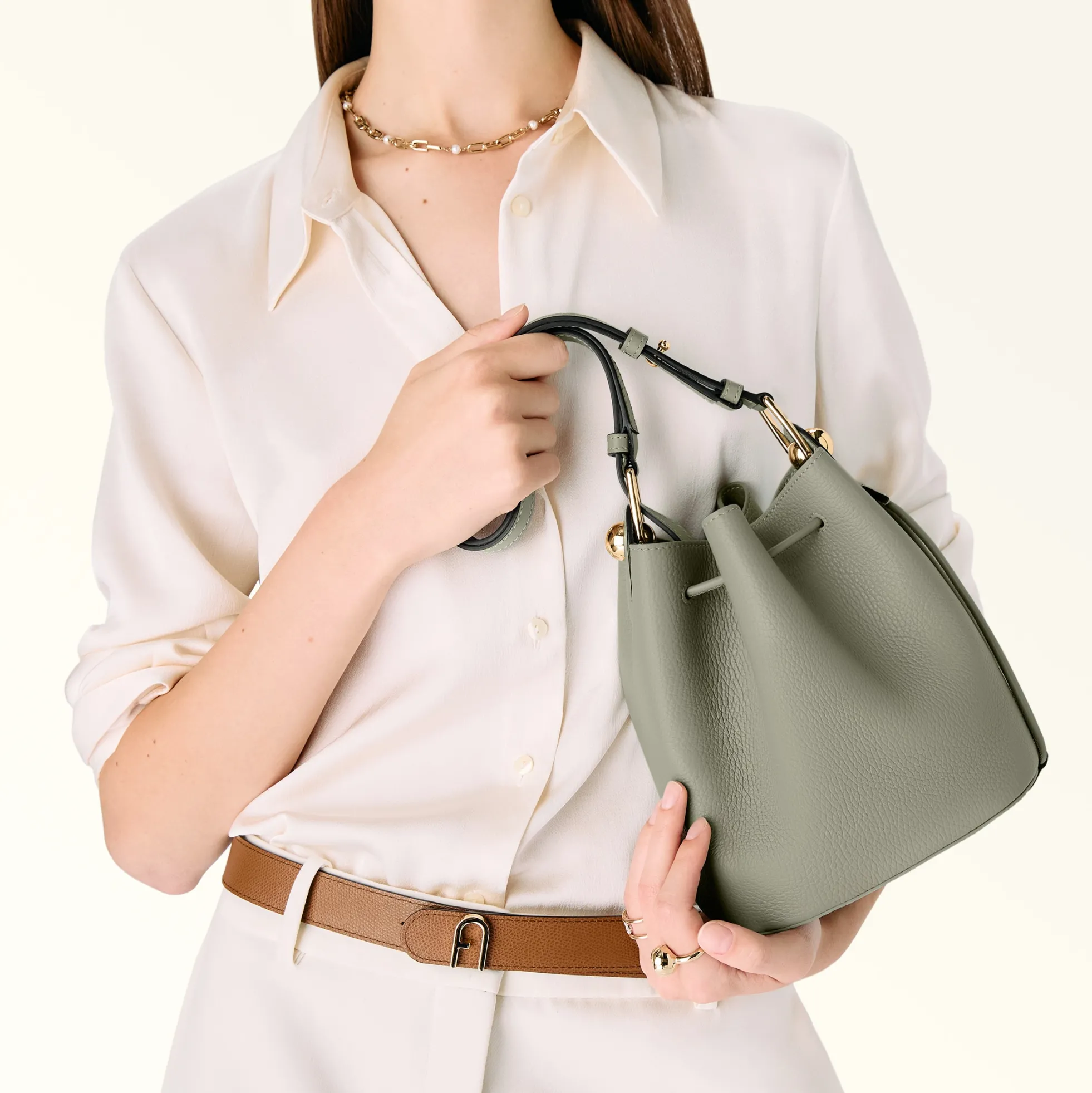 Furla Bucket Bags|Shoulder Bags<Sfera Bucket Bag MINI agave b