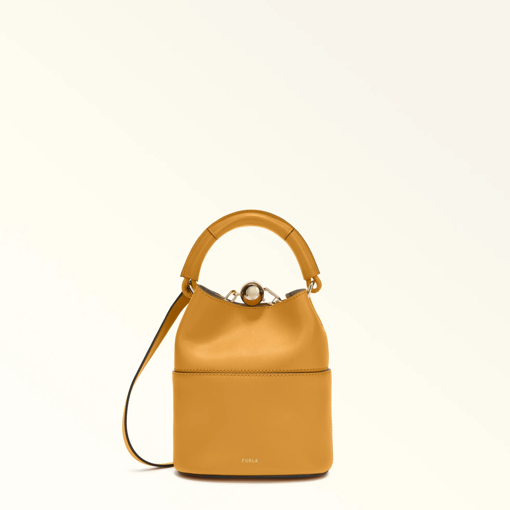 Furla Bucket Bags|Mini Bags And Pouches<Sfera Mini Bag senape+vaniglia int.