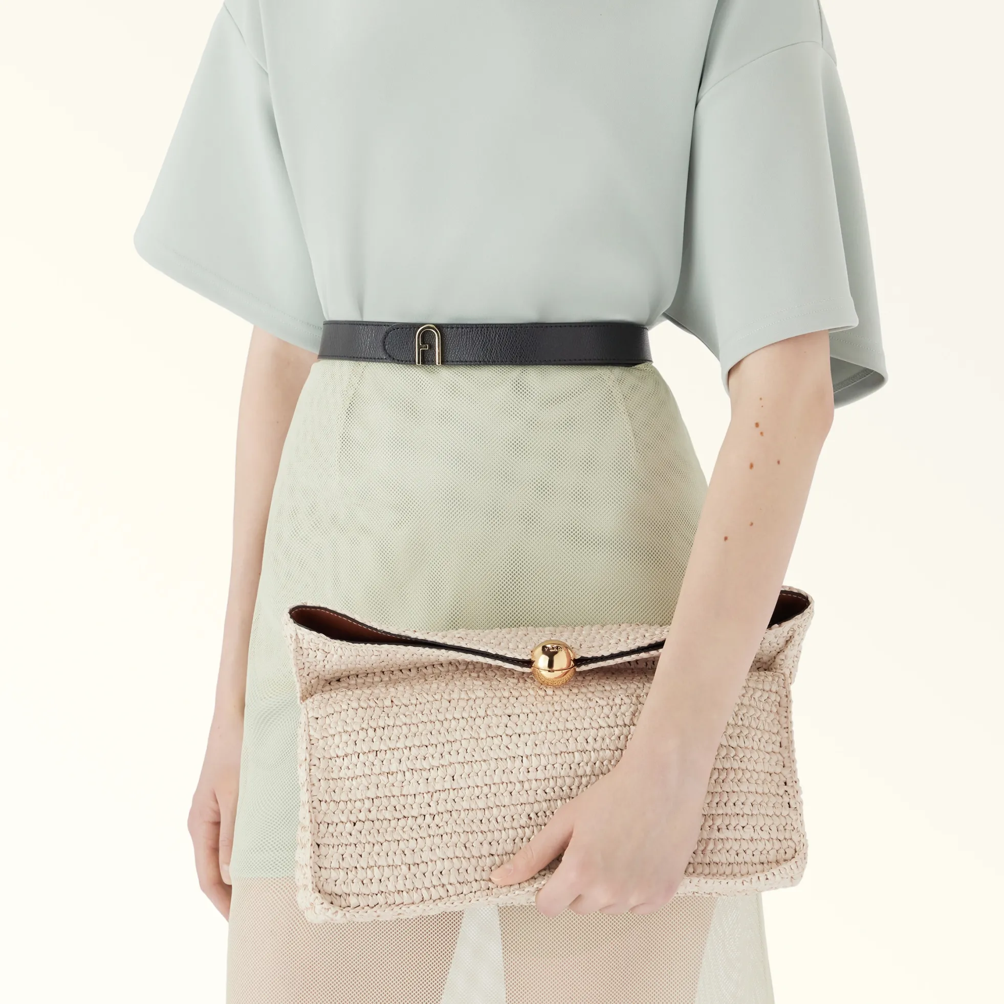 Furla Furla Sfera Soft<Sfera Soft Clutch M naturale