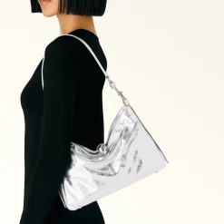 Furla Shoulder Bags|Furla Sfera Soft<Sfera Soft Shoulder Bag M color silver