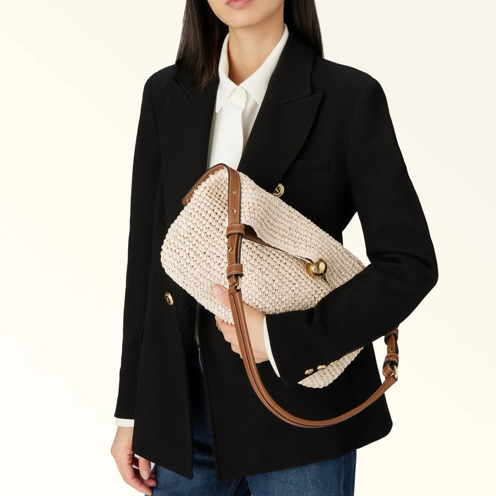 Furla Maxi Bags|Shoulder Bags<Sfera Soft Shoulder Bag L naturale+cognac h