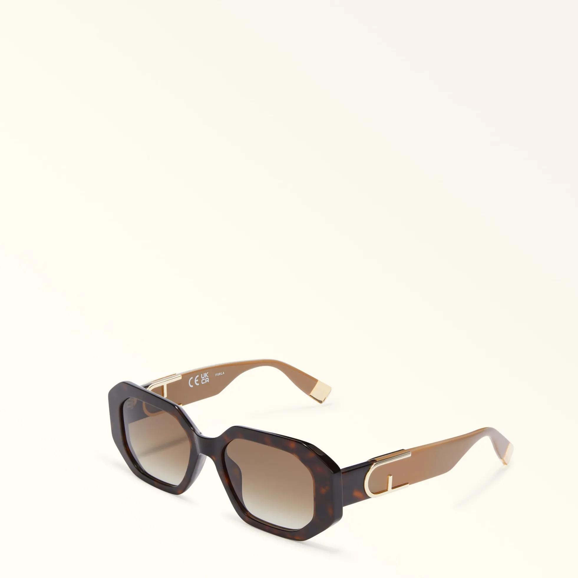 Furla Sunglasses|Sunglasses<Sunglasses dark havana+greige